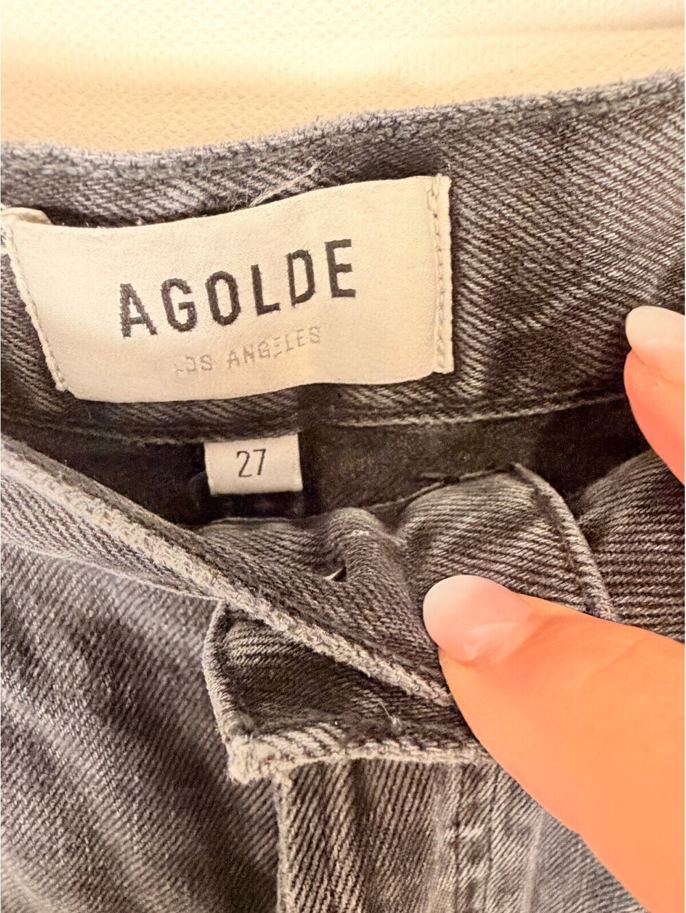 AGOLDE Parker High Rise Vintage Cutoff Denim Washed Black Shorts Women's Size 27 - Picture 3 of 6
